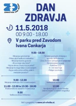 Plakat s programom Dneva zdravja